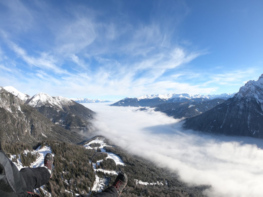 Blick vom Stubaital Richtung Inntal & Innsbruck Fly Stubai – Tandem Paragliding Tirol